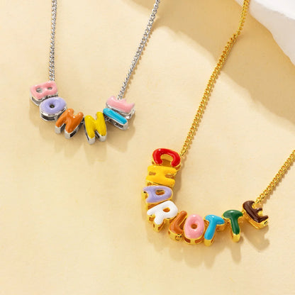Collier Prénom Coloré en Émail