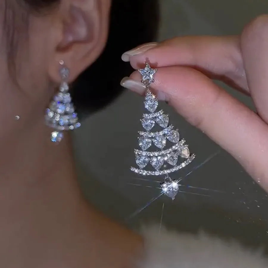 Boucles d'oreilles sapin de Noël