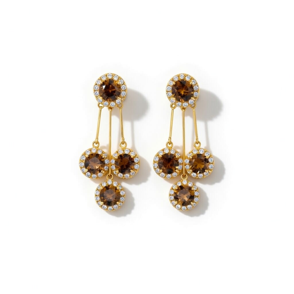Boucles d’oreilles Fleurs Pampilles