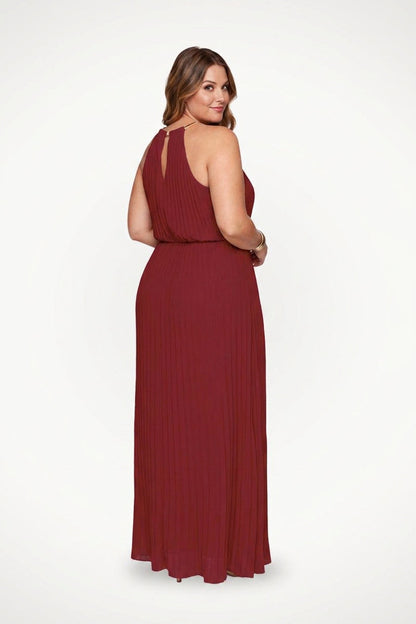 Verity - Robe Maxi Sans Manches Avec Ceinture