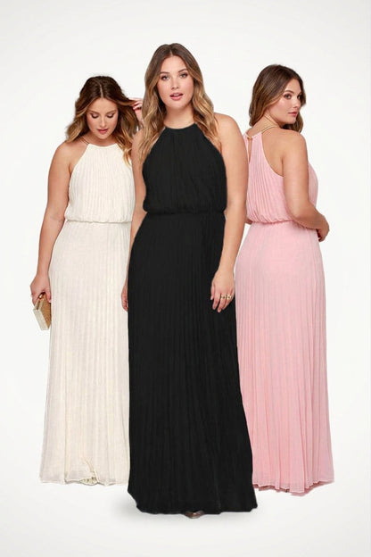 Verity - Robe Maxi Sans Manches Avec Ceinture