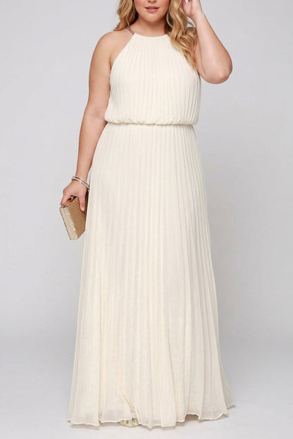 Verity - Robe Maxi Sans Manches Avec Ceinture