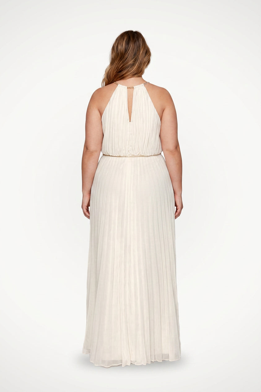 Verity - Robe Maxi Sans Manches Avec Ceinture