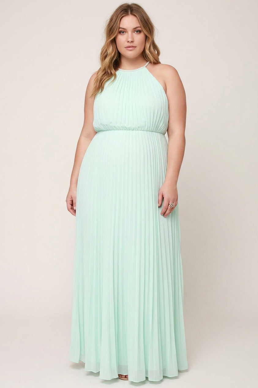 Verity - Robe Maxi Sans Manches Avec Ceinture