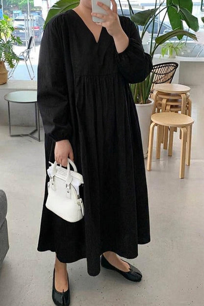 Shiloh - Robe Midi à Manches Longues