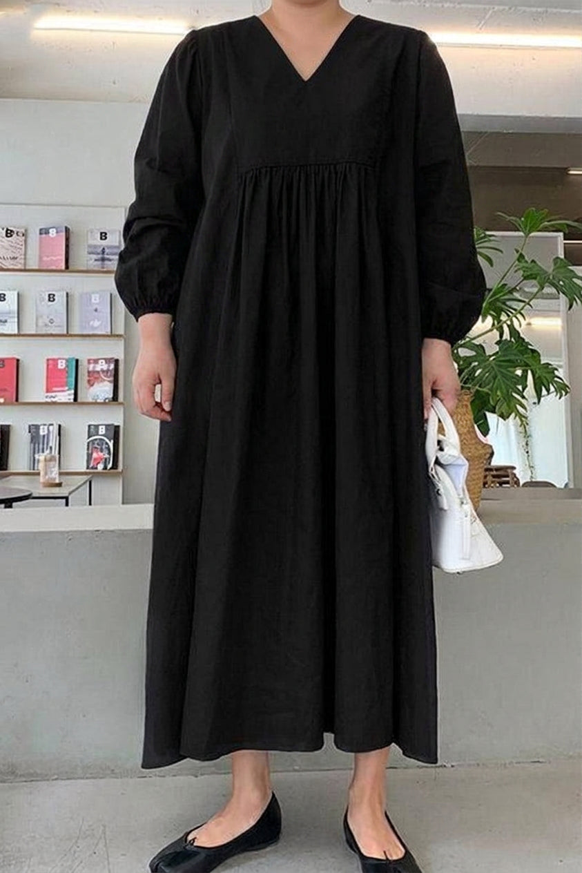 Shiloh - Robe Midi à Manches Longues