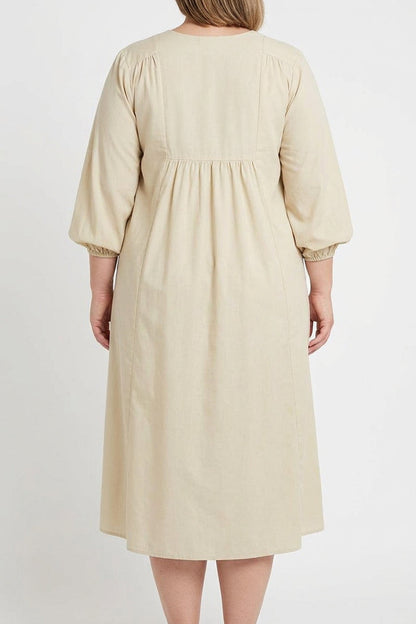 Shiloh - Robe Midi à Manches Longues