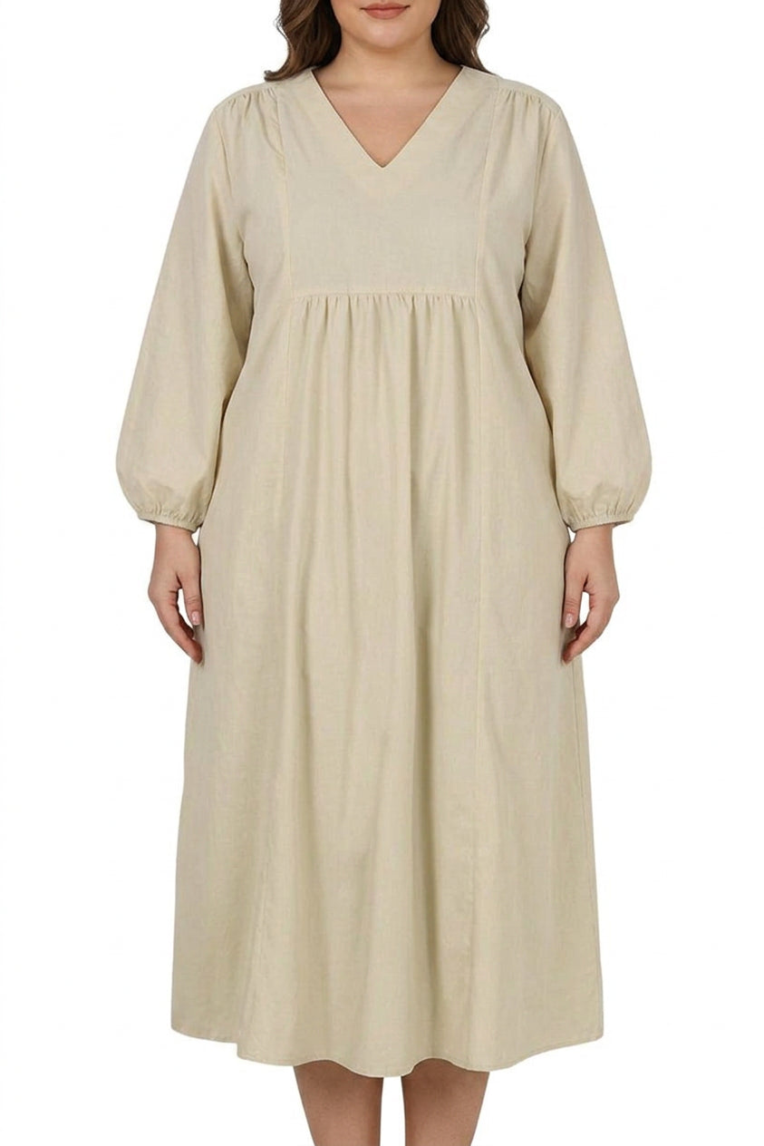 Shiloh - Robe Midi à Manches Longues