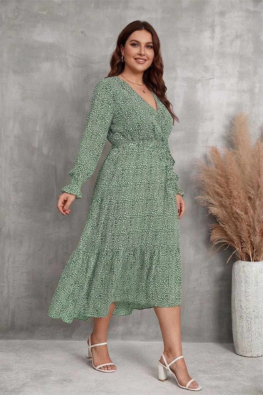 Zaina - Robe Midi Wrap Bloom