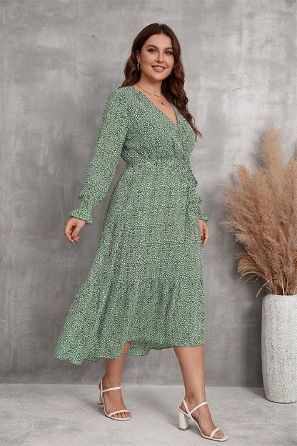 Zaina - Robe Midi Wrap Bloom