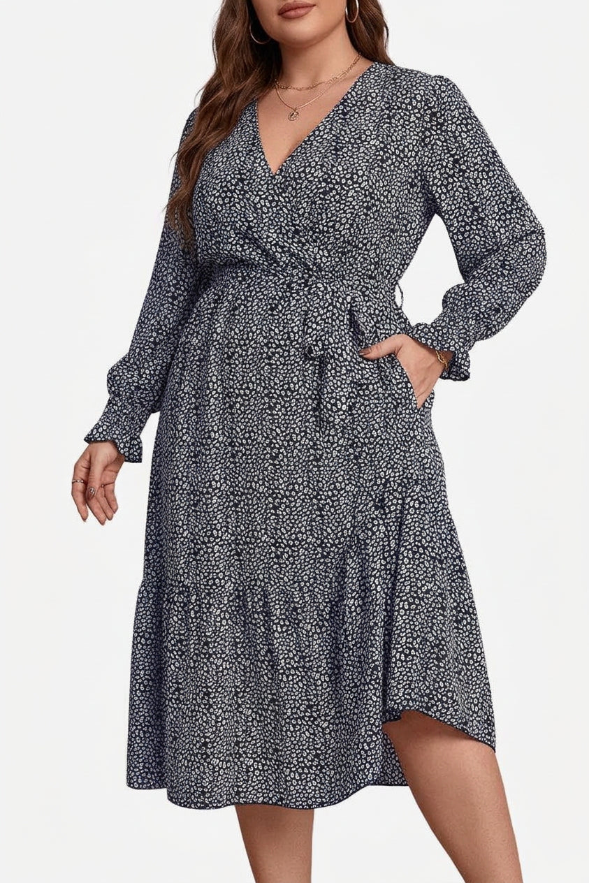 Zaina - Robe Midi Wrap Bloom