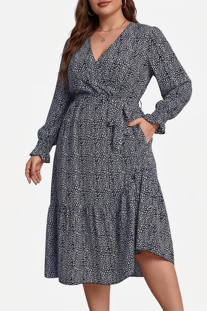 Zaina - Robe Midi Wrap Bloom