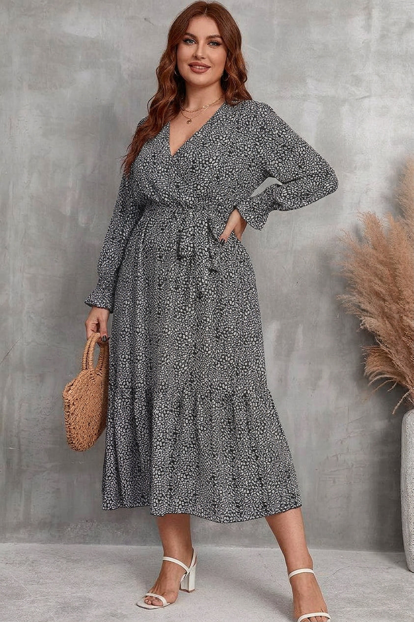 Zaina - Robe Midi Wrap Bloom