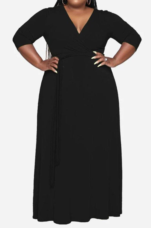 Arabella - Robe Ceinturée Élégante Grande Taille