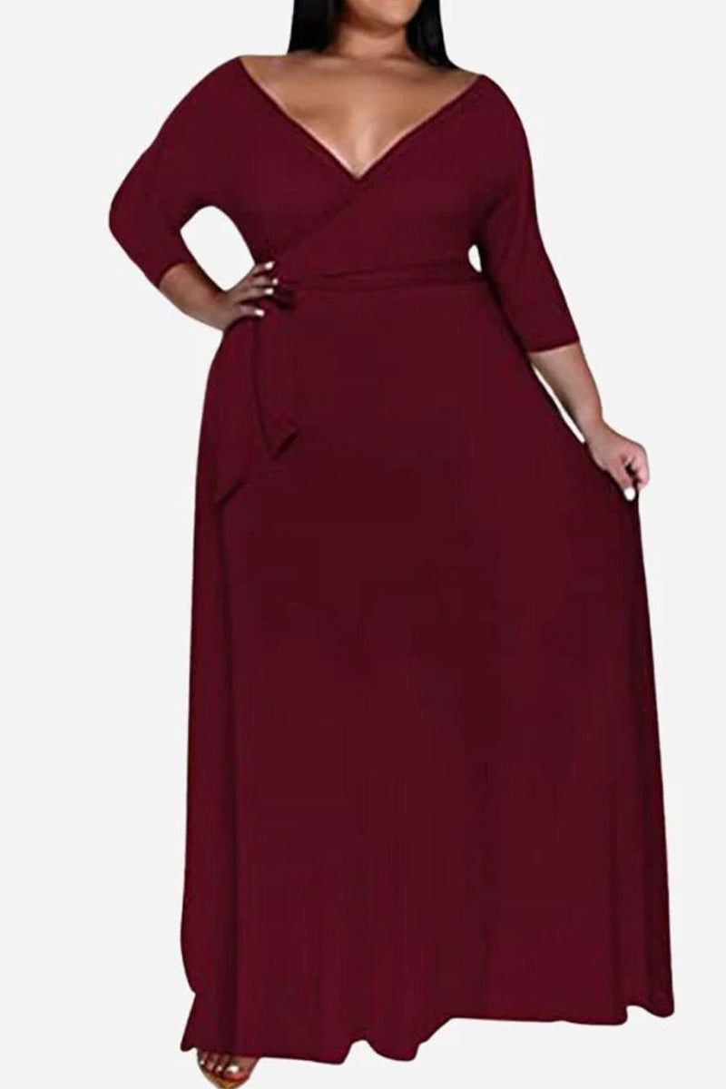 Arabella - Robe Ceinturée Élégante Grande Taille