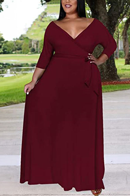 Arabella - Robe Ceinturée Élégante Grande Taille