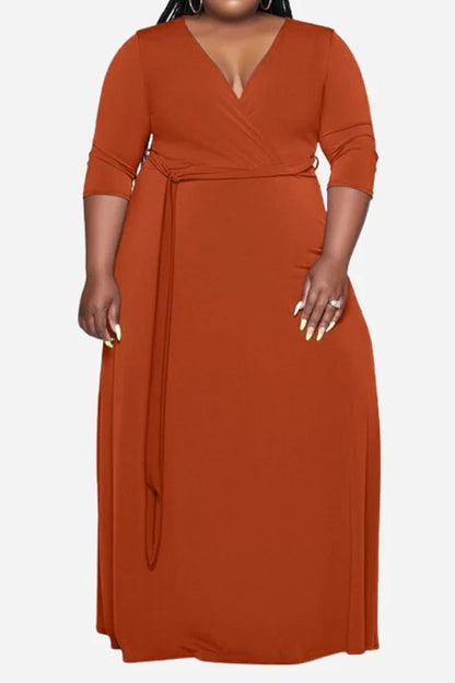 Arabella - Robe Ceinturée Élégante Grande Taille