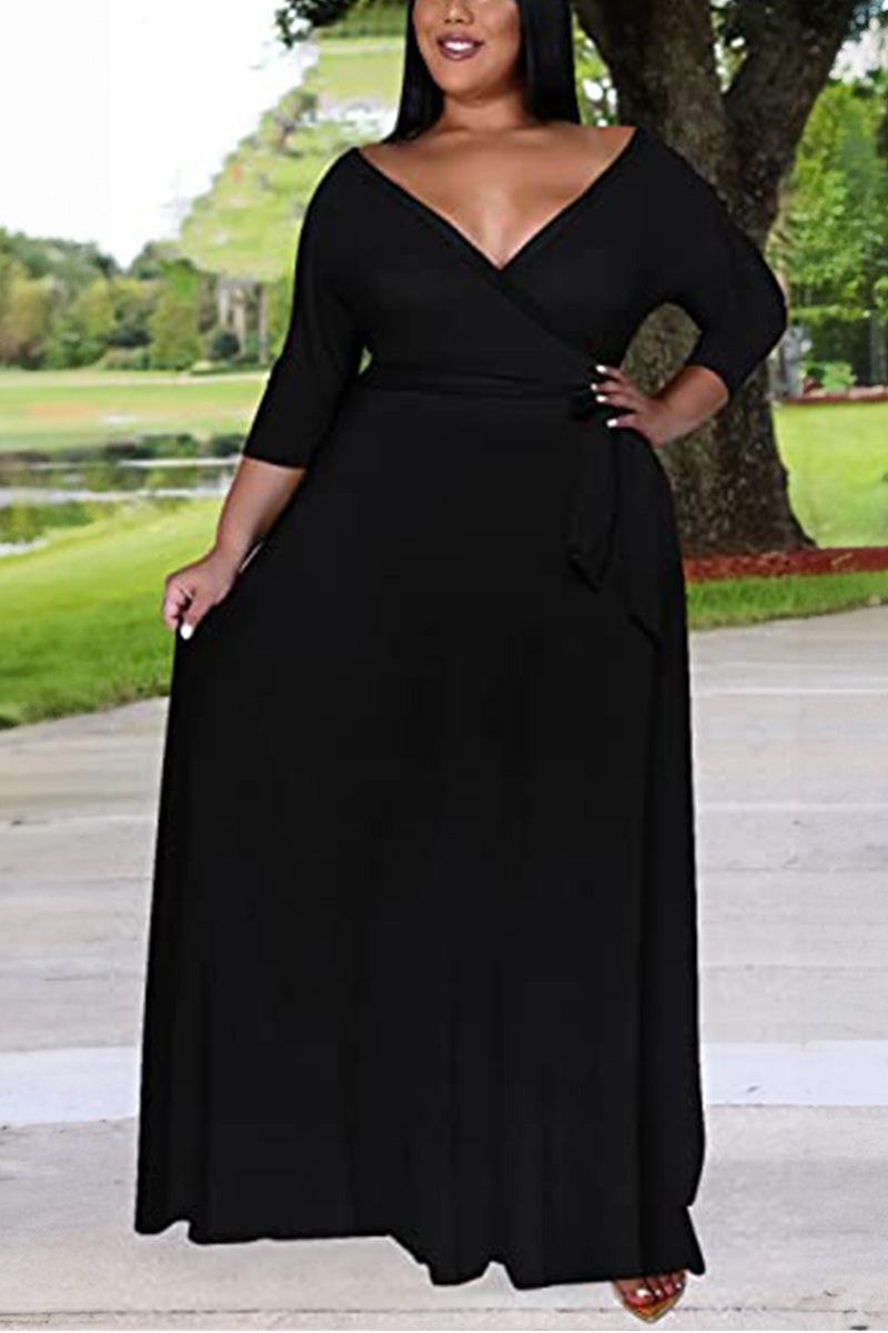 Arabella - Robe Ceinturée Élégante Grande Taille