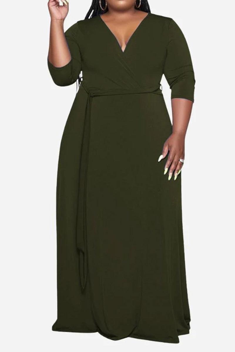 Arabella - Robe Ceinturée Élégante Grande Taille
