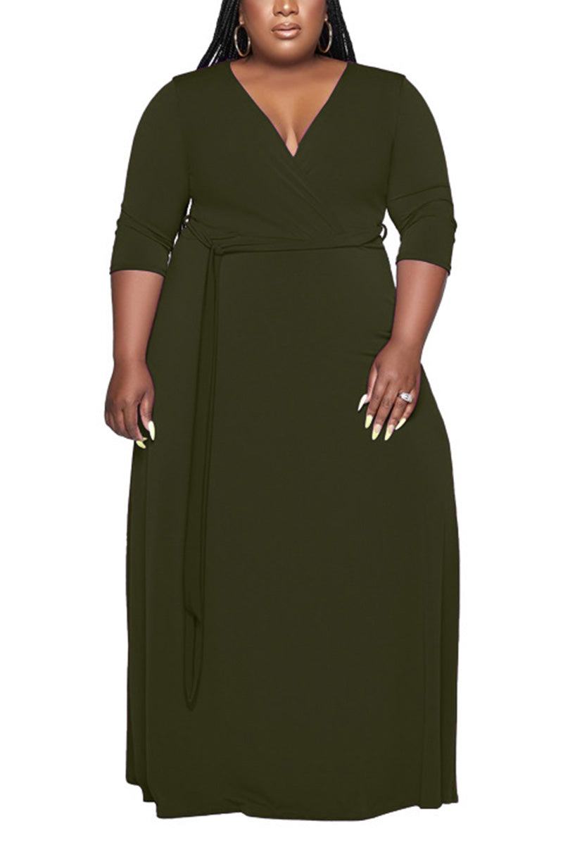Arabella - Robe Ceinturée Élégante Grande Taille