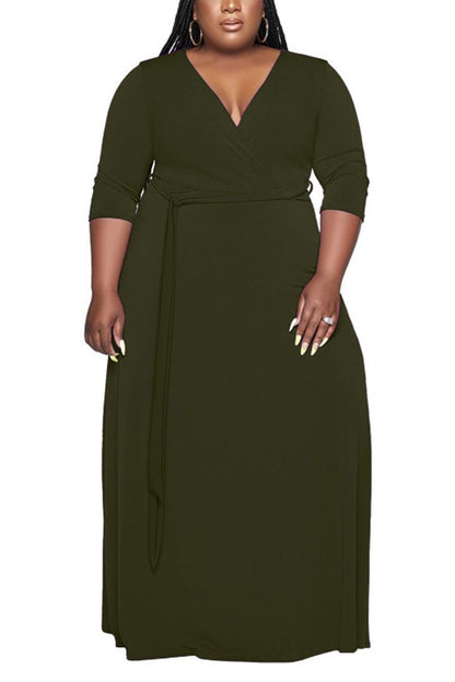 Arabella - Robe Ceinturée Élégante Grande Taille