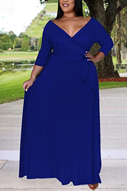 Arabella - Robe Ceinturée Élégante Grande Taille