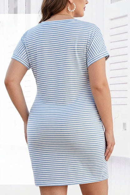 Seren - Robe en Coton à Rayures Aérées