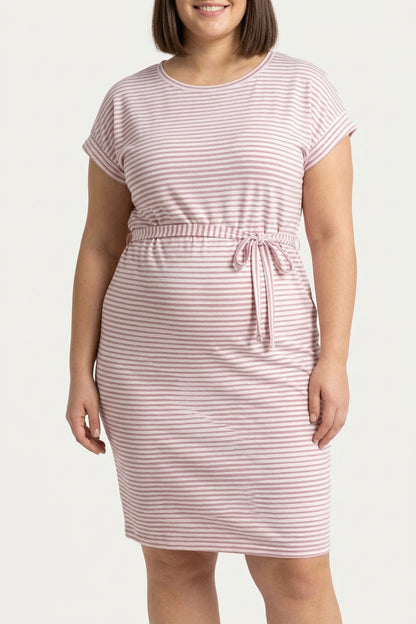 Seren - Robe en Coton à Rayures Aérées