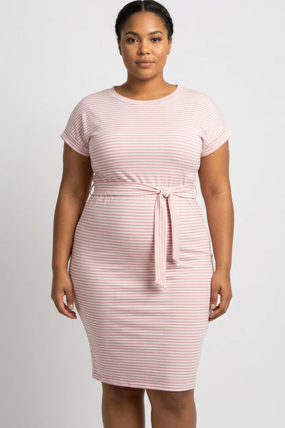 Seren - Robe en Coton à Rayures Aérées