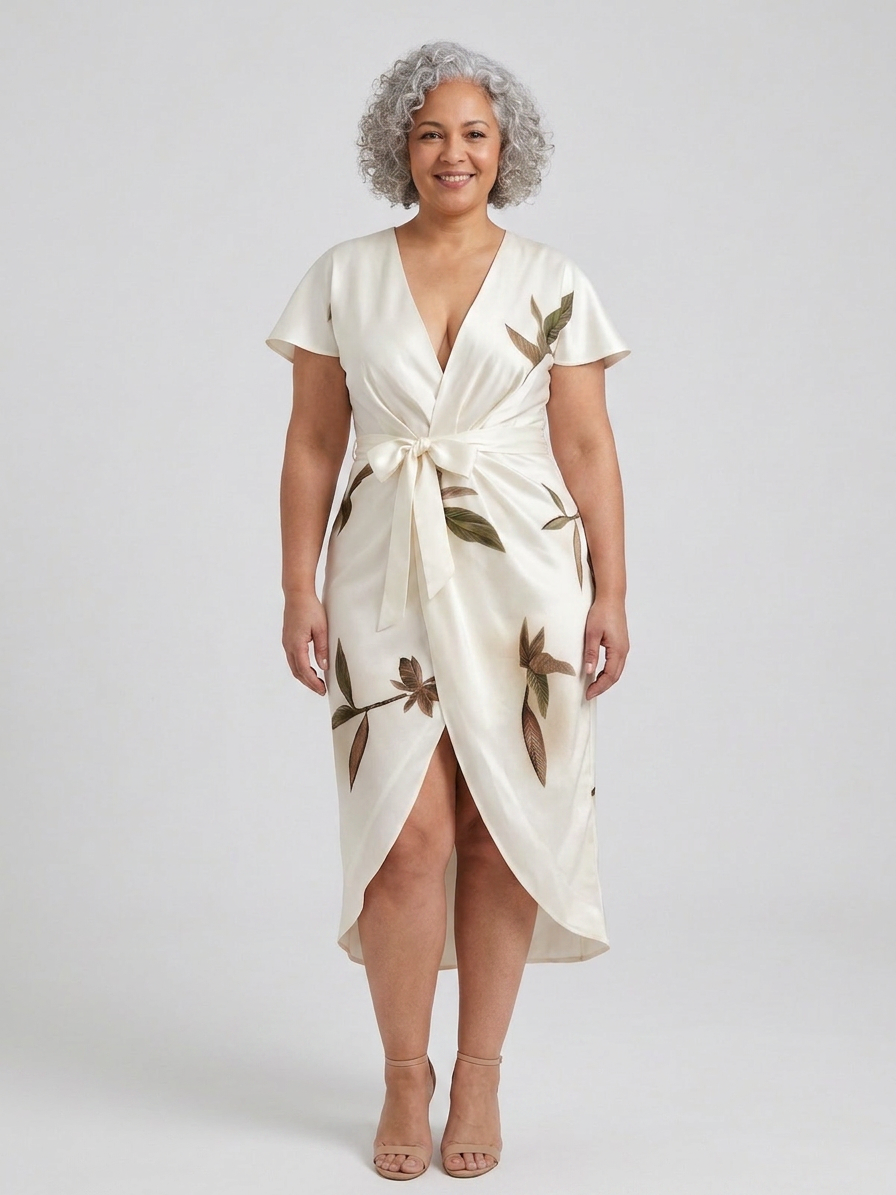 Eulalia - Robe Wrap Élégante Vraie