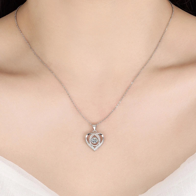 Pendentif Coeur Moissanite