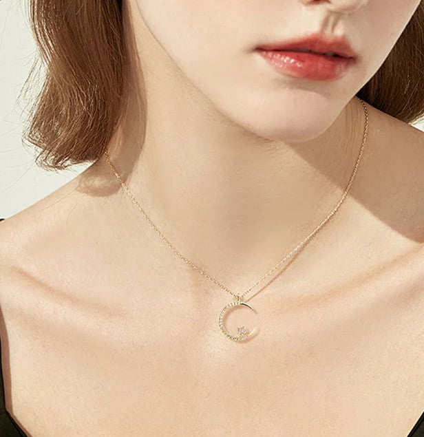 Collier Lune Étoilée