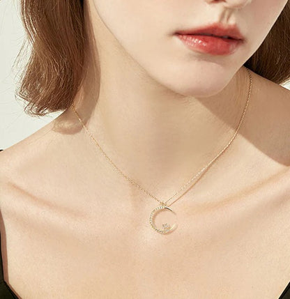 Collier Lune Étoilée