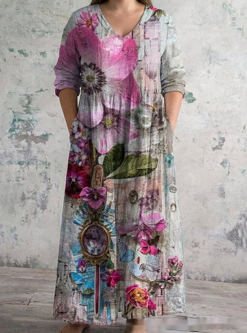 Amara | Robe Maxi Fleur Enchantée