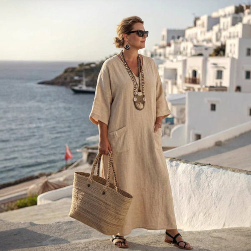 Demi | Robe Maxi en Lin Côtier Sans Effort