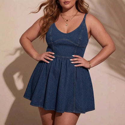 Robe Évasée en Denim Jessamine