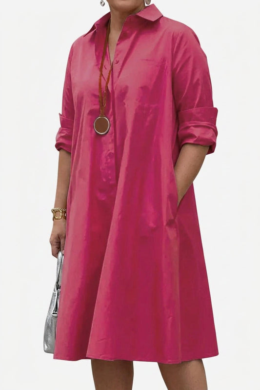 Edith - Robe Longue Style Chemise