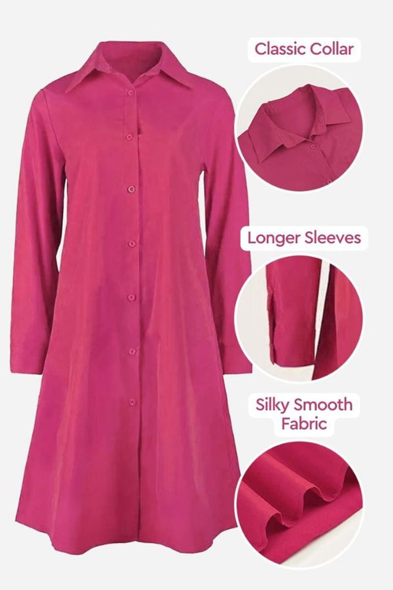 Edith - Robe Longue Style Chemise