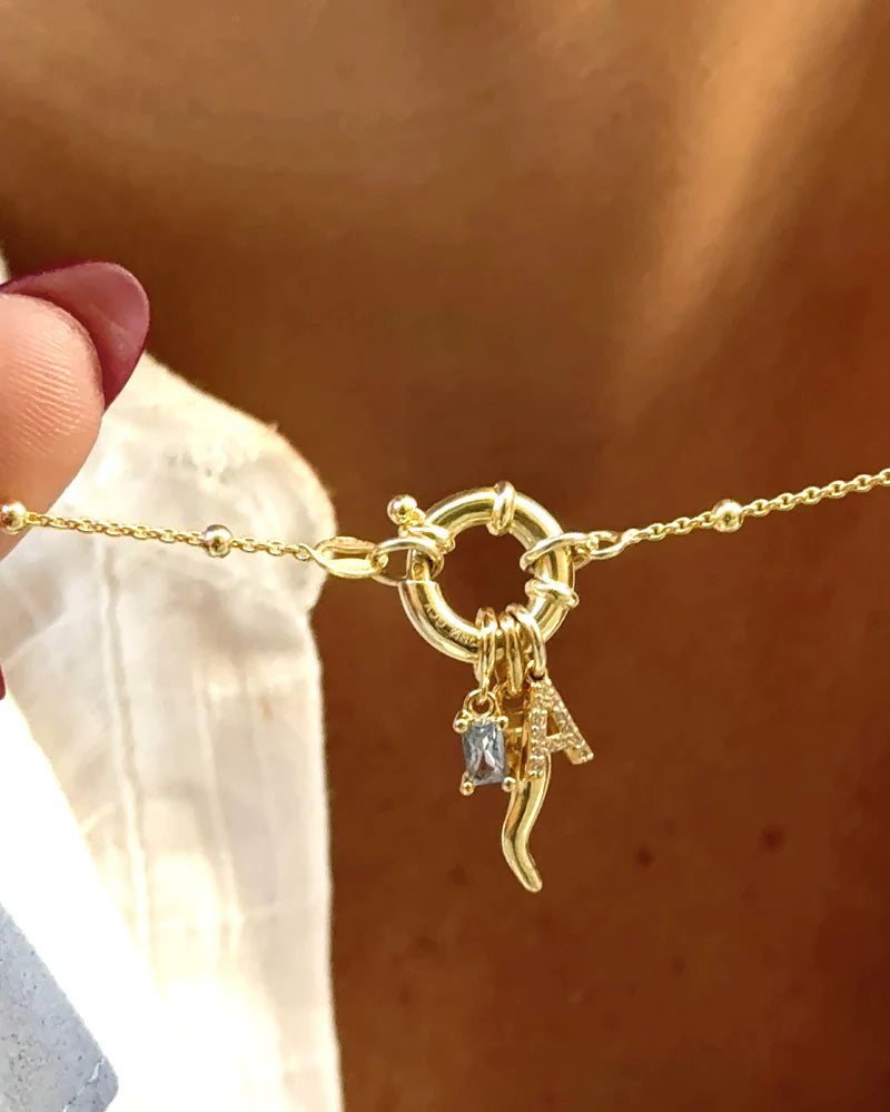Collier Anneau Central Minimaliste