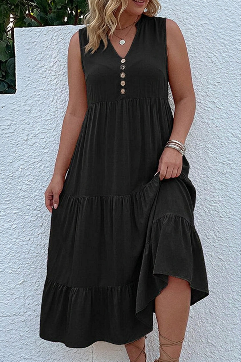 Calla - Robe Midi à Volants