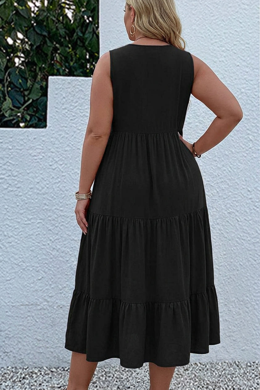 Calla - Robe Midi à Volants