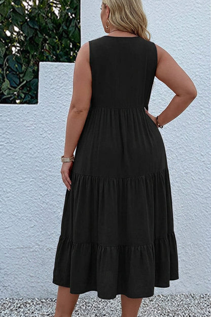 Calla - Robe Midi à Volants