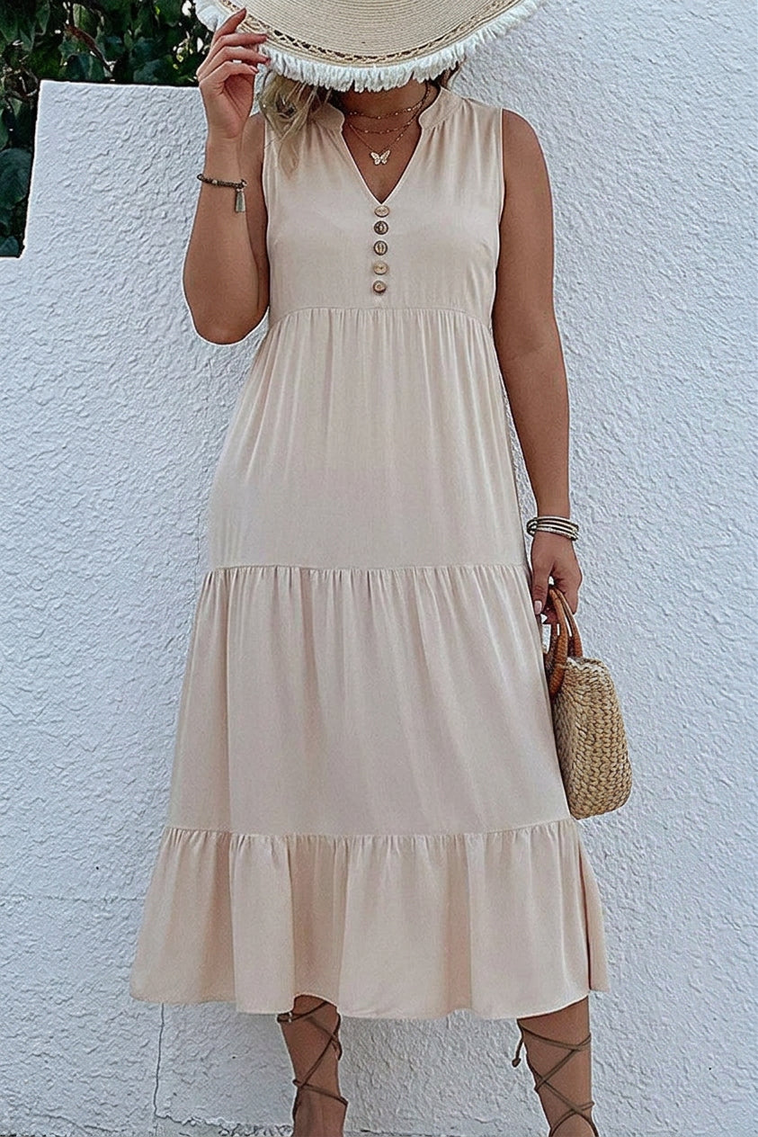Calla - Robe Midi à Volants