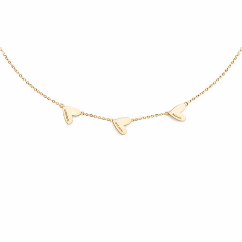 Collier personnalisé aux cœurs gravés