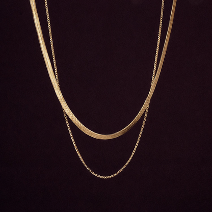Collier Minimaliste à Deux Couches