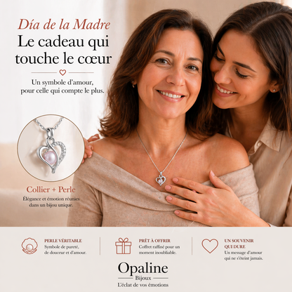 Collier Coeur et Perle Naturelle