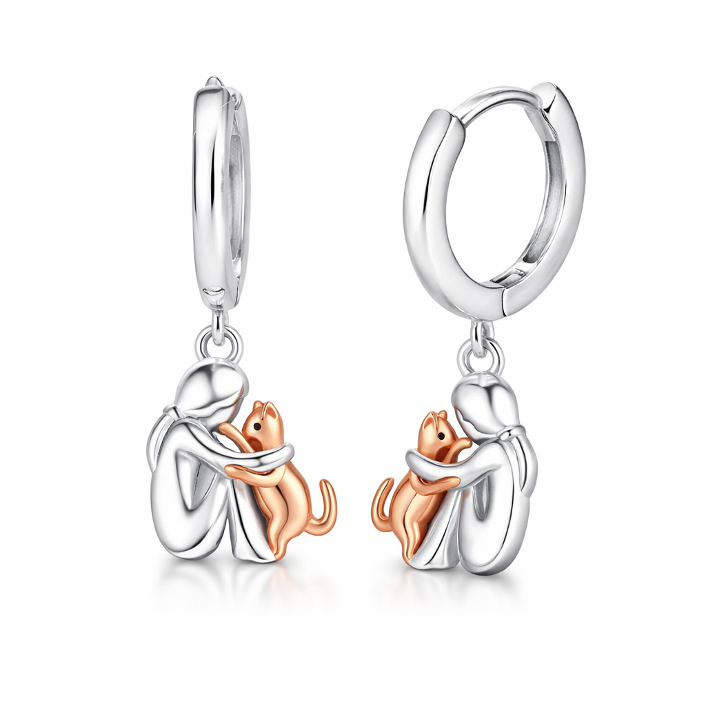 Collier & Boucles d'Oreilles Maman Chat