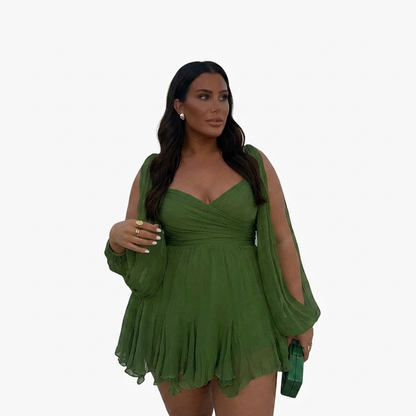 Hedda | Robe Mini avec Manches Ballon
