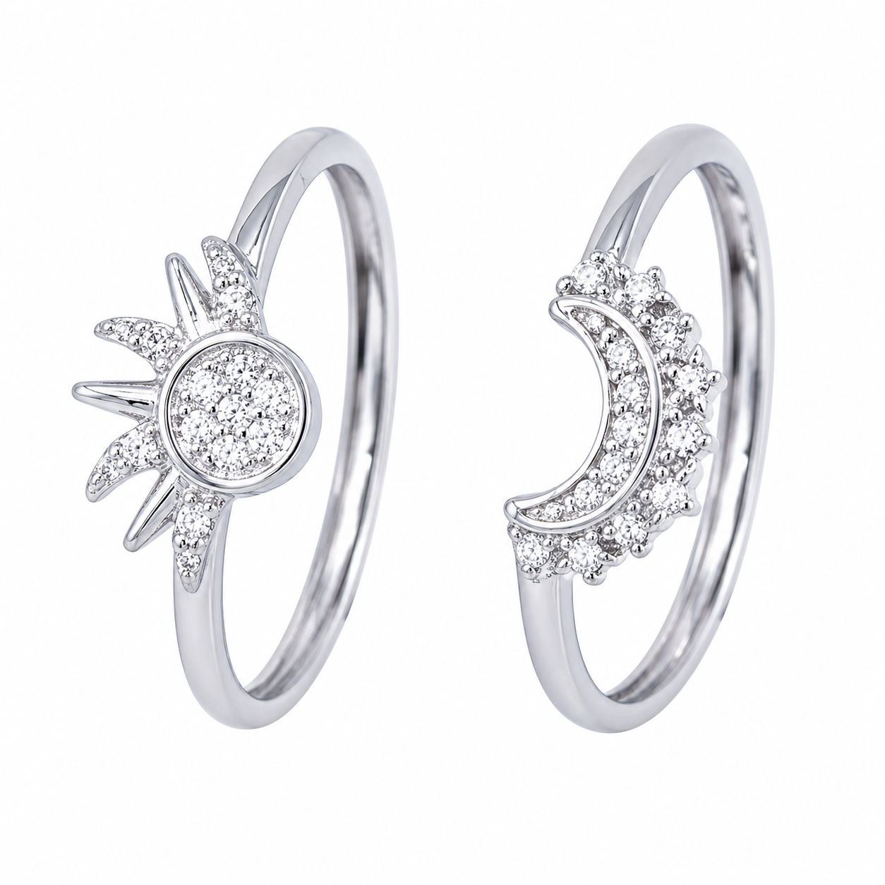 Bague Soleil Lune Délicate