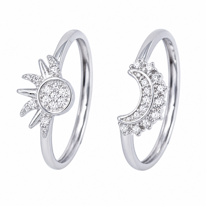 Bague Soleil Lune Délicate